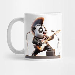 Rockstar Panda - Punk Rock Power - Electric Guitar Panda Tee Mug